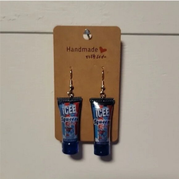 Handmade "Icee Squeeze" Earrings - Picture 1 of 1